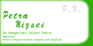 petra mizsei business card